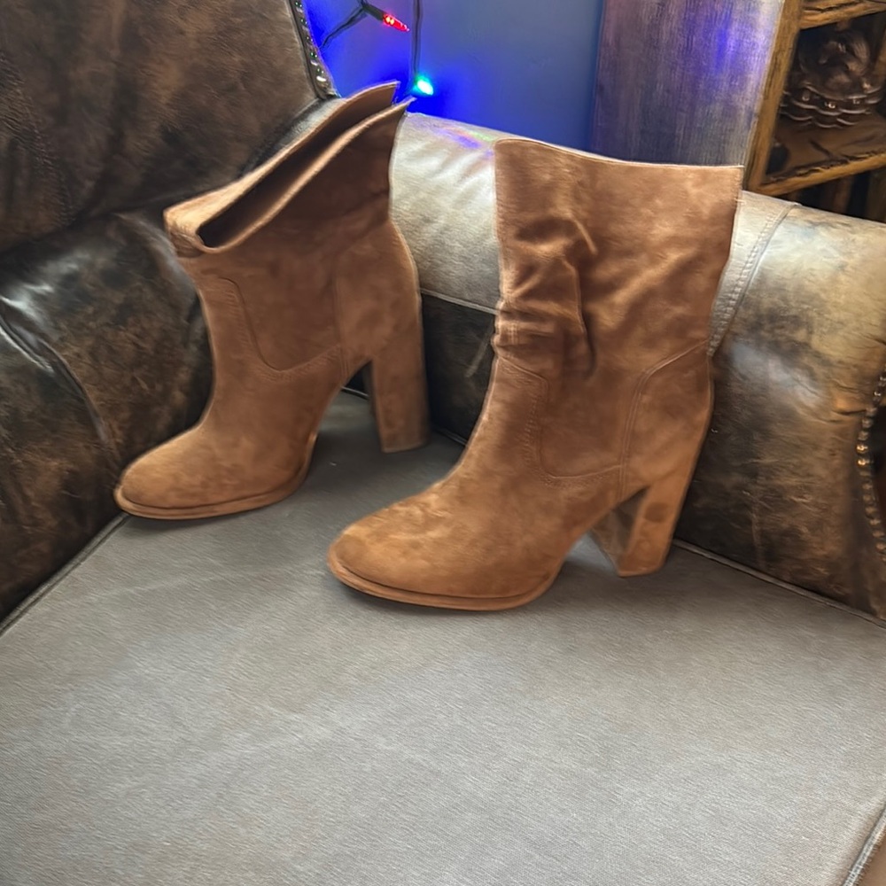 Brown Suede Women's Ankle Boots